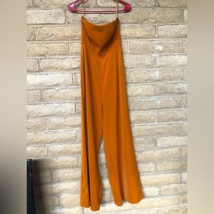 Strapless mustard jumpsuit size S